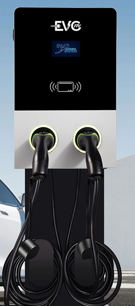 Estación doble para carga de vehículos eléctricos